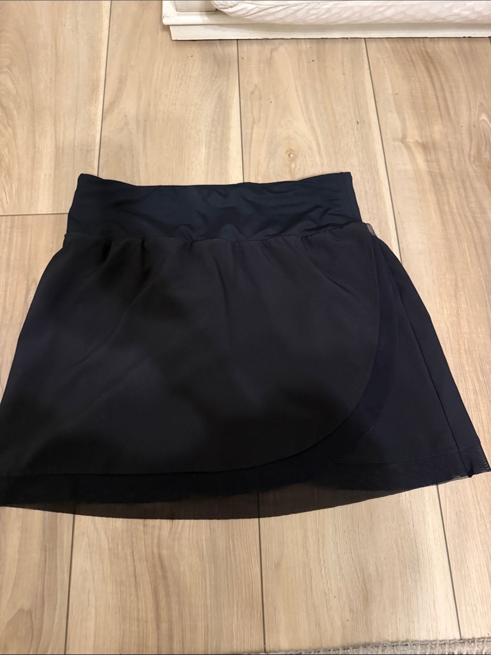 Calla Black Active Skort with Subtle Logo Tag